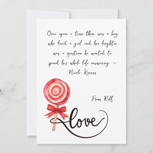 愛は甘いバレンタインxoxo 招待状 (正面)