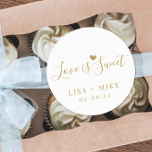 愛は甘いパーソナライズされた結婚式の引き出物 ラウンドシール