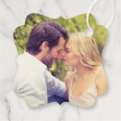 愛は甘いピンクブラックモダンスクリプ結婚ト フェイバータグ (裏面)