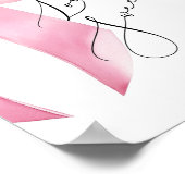 愛は甘いピンクボウのスクリプトブライダルシャワー ポスター (角)