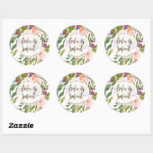 愛は甘いフローラの緑の好意ステッカー ラウンドシール (シート)