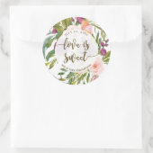 愛は甘いフローラの緑の好意ステッカー ラウンドシール (バッグ)