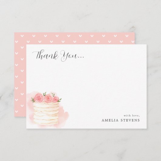 愛は甘いブライダルシャワーありがとう 招待状 (正面/裏面)