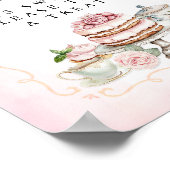 愛は甘いブライダルシャワーデザートテーブルサイン ポスター (角)