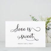 愛は甘いブラックデザートテーブル結婚のサイン (スタンド正面)