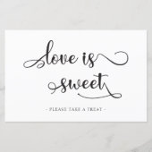 愛は甘いブラックデザートテーブル結婚のサイン (正面)