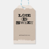 愛は甘いベージュヴィンテージカスタム結婚祝いの好意 ギフトタグ (裏面)