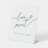 愛は甘いミニマリストの白黒ビュッフェ 台座サイン (正面)