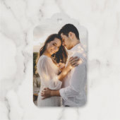 愛は甘いモダンハートス結婚クリプトの金ゴールド ギフトタグ (裏面)