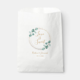 愛は甘いユーカリの水の色のスクリプト結婚の フェイバーバッグ