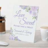 愛は甘いラベンダーボホ結婚の 台座サイン (インサイチュ)