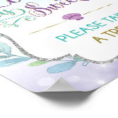 愛は甘い人魚のブライダルシャワー好意サイン ポスター (角)