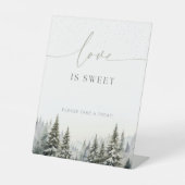 愛は甘い冬のブライダルシャワー好意サイン 台座サイン (正面)