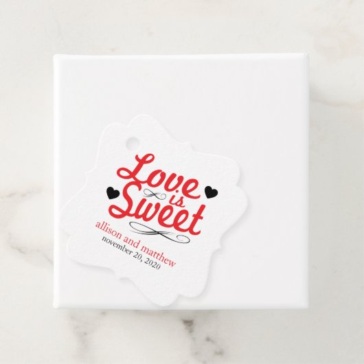 愛は甘い古いファッション（赤/黒） フェイバータグ (インサイチュ)