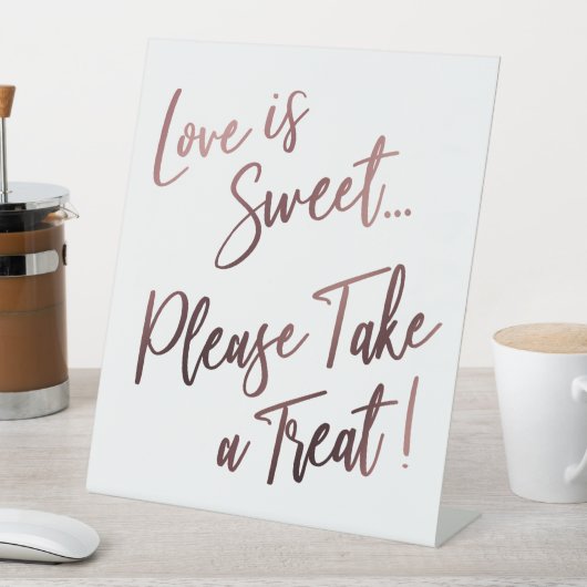 愛は甘い喜びをお楽しみくださいシンプルバラ金ゴールド 台座サイン (インサイチュ)