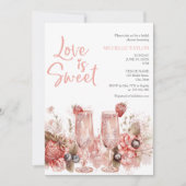 愛は甘い夏ボホ赤面ピンク 招待状 (正面)