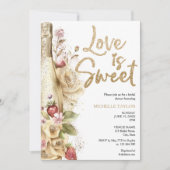 愛は甘い夏ボホ赤面ピンク 招待状 (正面)