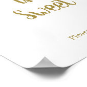 愛は甘い大事な行事サインイン金ゴールド紙吹雪ドット ポスター (角)