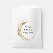 愛は甘い天の黄金の月ウェディング フェイバーバッグ (正面)
