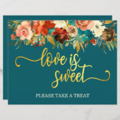 愛は甘い好意サインである – ティール(緑がかった色)&オレンジ結婚ズ (正面/裏面)