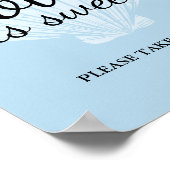 愛は甘い好意サインシーサイドビーチブルー ポスター (角)