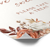 愛は甘い好意ボホブライダルシャワーサイン ポスター (角)