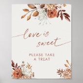 愛は甘い好意ボホブライダルシャワーサイン ポスター (正面)