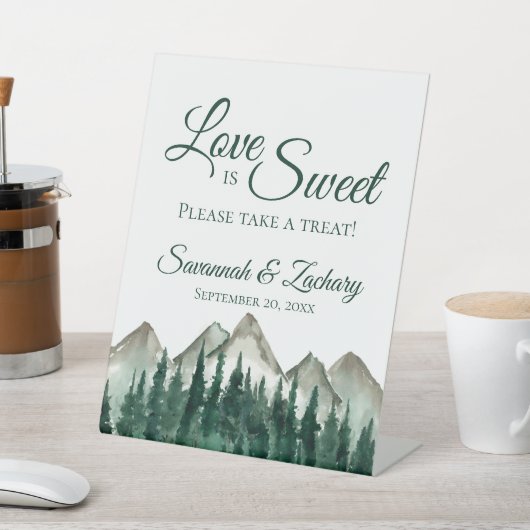 愛は甘い山と松をおごる 台座サイン (インサイチュ)