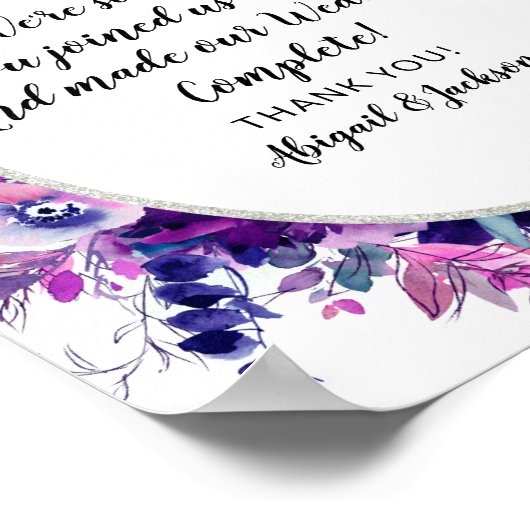 愛は甘い引用文ウェディングレセプショントリートサイン ポスター (角)