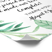 愛は甘い引用文ウェディングレセプショントリートサイン ポスター (角)