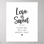 愛は甘い彼と彼女のキャンディバーのサイン ポスター (正面)