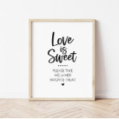 愛は甘い彼と彼女のキャンディバーのサイン ポスター
