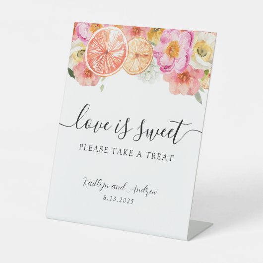 愛は甘い御馳走を頂戴 台座サイン (正面)