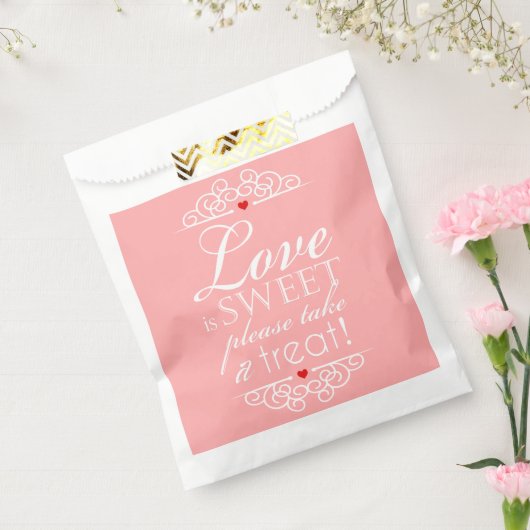 愛は甘い愛を受け取って下さい!ウェディング フェイバーバッグ (封をした状態)