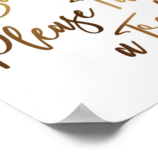 愛は甘い愛を受け取って下さい!シンプル標識 ポスター (角)