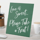 愛は甘い愛を受け取って下さい!葉緑 台座サイン (インサイチュ)