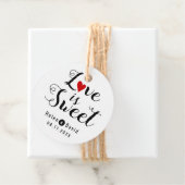 愛は甘い書道の赤いハート結婚。 フェイバータグ (インサイチュ)