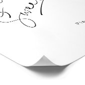 愛は甘い書道シンプルブライダルシャワー ポスター (角)