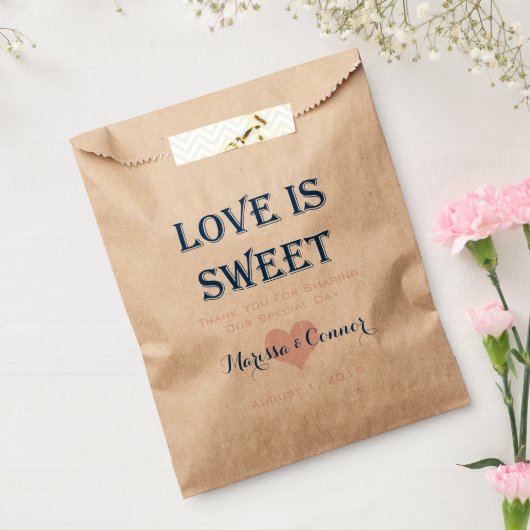 愛は甘い海軍とピンク結婚のバッグ フェイバーバッグ (封をした状態)