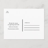 愛は甘い白ヴィンテージ結婚式は日付を保存 案内ポストカード (裏面)