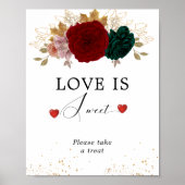 愛は甘い秋のブルゴーニュエメラルドフローラ ポスター (正面)