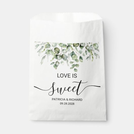 愛は甘い緑のユーカリの結婚もの フェイバーバッグ (正面)