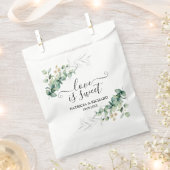 愛は甘い緑のユーカリの結婚もの フェイバーバッグ (クリップ留めされた状態)