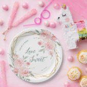 愛は甘い赤面結婚フローラ ペーパープレート (パーティー)