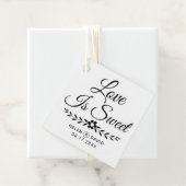 愛は甘い黒いタイポグラフィ、花結婚の フェイバータグ (インサイチュ)