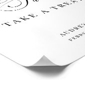 愛は甘い黒モダン結婚式の引き出物 ポスター (角)