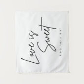 愛は甘い お土産をどうぞ ウェディングサイン タペストリー (正面)