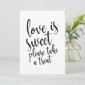 愛は甘い お手頃な結婚式のギフトサイン 招待状 (スタンド正面)