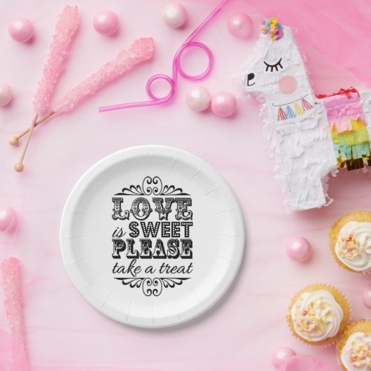 愛は甘い、お楽しみください！紙プレート ペーパープレート (パーティー)