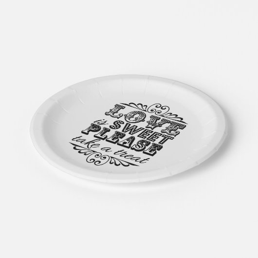 愛は甘い、お楽しみください！紙プレート ペーパープレート (アングル)